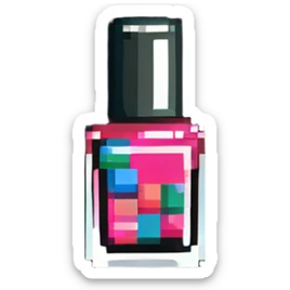 Nail polish bottle beauty item sticker