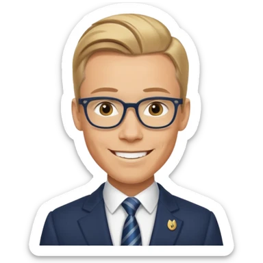 realistic Alexander Stubb, ruler of Finland sticker