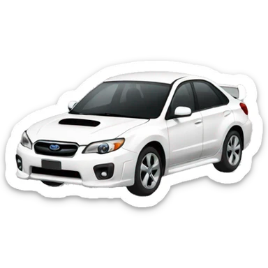 White Subaru sticker