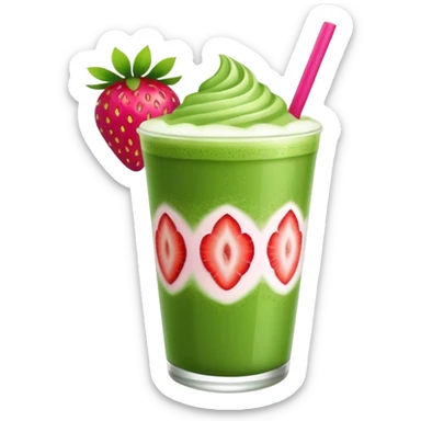 Matcha and strawberry drink  sticker