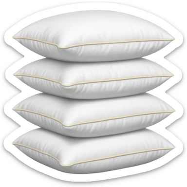 white pillow stack sticker