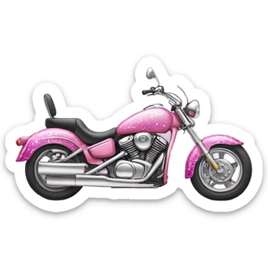 Pink ombre motorcycle with glitter and decorated in flowers  sticker