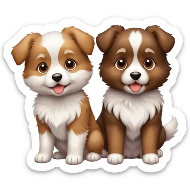 playful puppies sticker