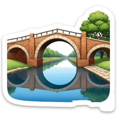 re brick bridge over canal sticker