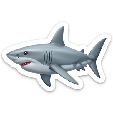 A shark whit nike shoes sticker