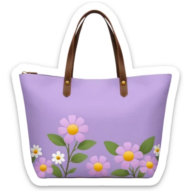 light purple tote bag sticker