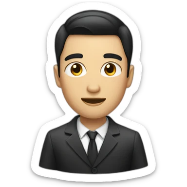 hypnotize guy with dark short hair sticker