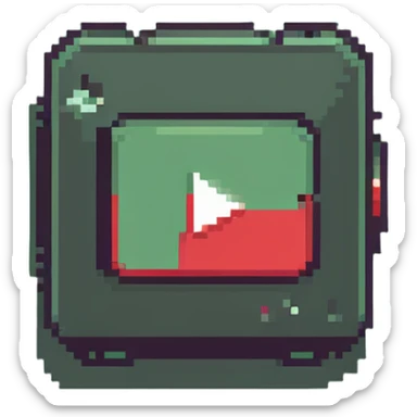 red video streaming icon with play button sticker