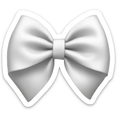 Hair bow white color sticker