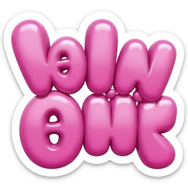 Pink RaWr word sticker
