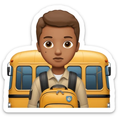 Person with gun on school bus sticker