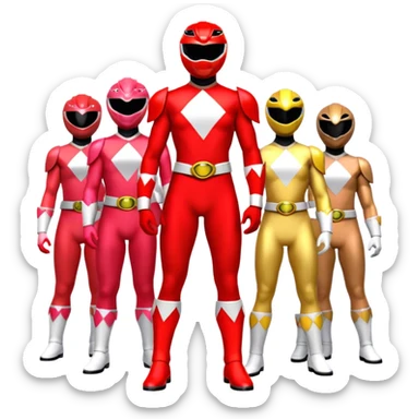 Red power rangers  sticker