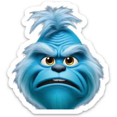Blue grinch sticker