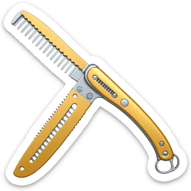 Navaja mariposa tipo peine sticker