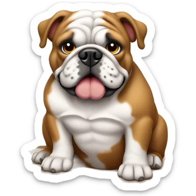 english bulldog construction site sticker