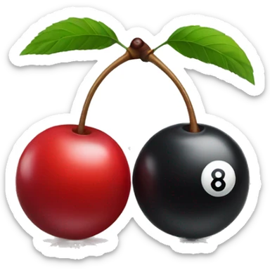 Two 8 ball cherries sticker