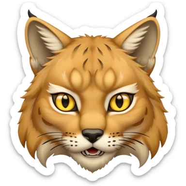 Tête de lynx féroce  sticker