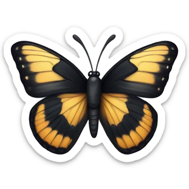 a black butterfly sticker
