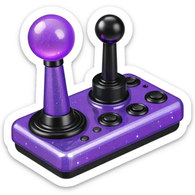 glitter purple and joystick sticker
