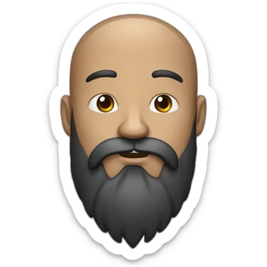A man with a big black beard who smells terrible sticker