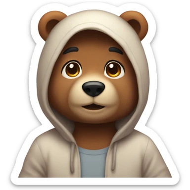Asthetic cute bear lovely sticker