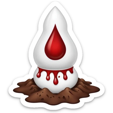 tampon + blood droplet + poopoo sticker