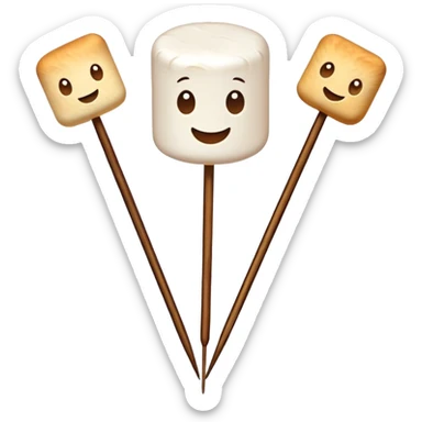marshmallows on skewers sticker