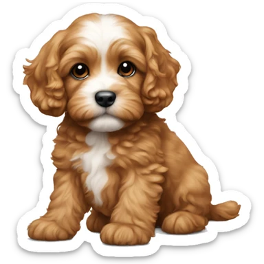 Cavapoo puppy sticker