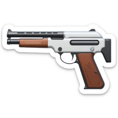 full white SPAS-12 shotgun sticker