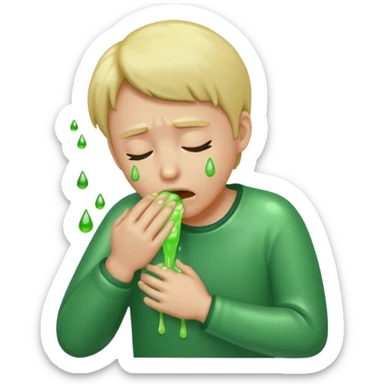 vomiting green sticker