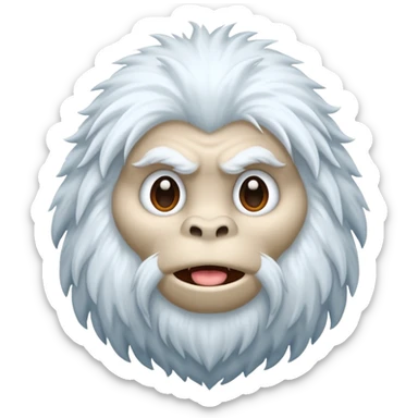 Emoji yeti bigfoot sticker