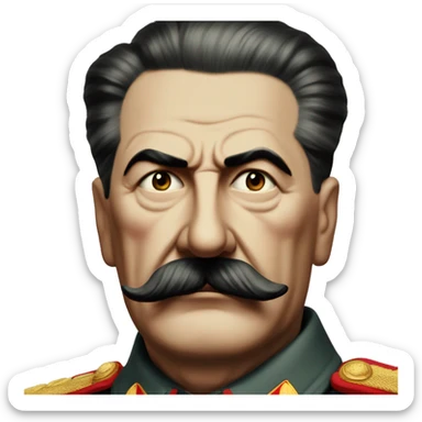 Joseph stalin ww2 serious face sticker