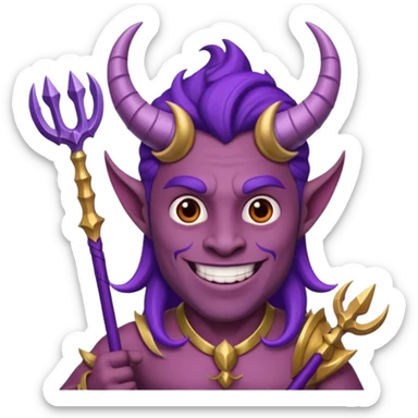 Diablito morado sticker