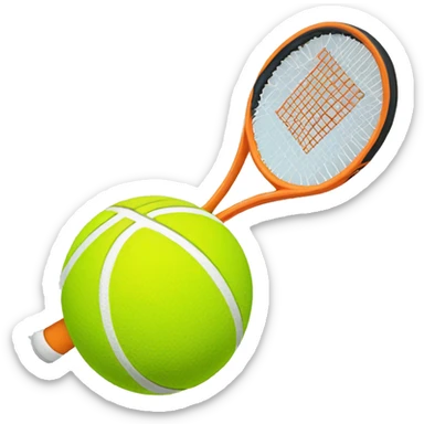 tennis racket, basketball, tennis ball sticker