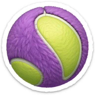 light purple tennis ball sticker