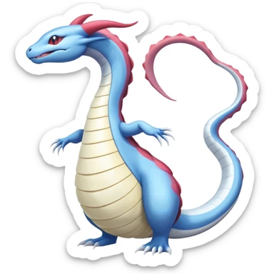 Milotic-Seviper-Dragonair-Dratini-hybrid, full body, two legs, two hands sticker