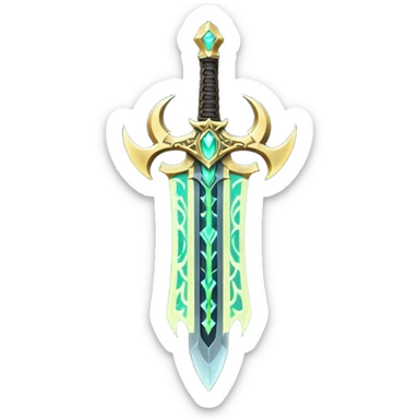 magical greatsword with a eldricth powers in it sticker