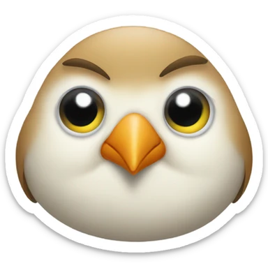 a very over weight bird sticker