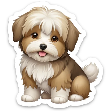 Tan havanese dog sticker