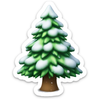 Christmas tree with snow sticker