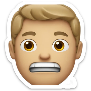 angry white man yelling sticker