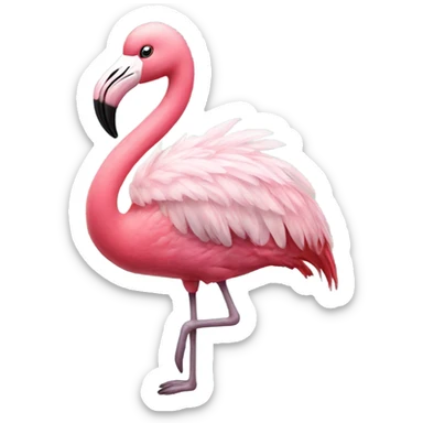 Flamingo wearing a tutu sticker