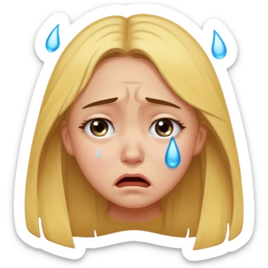 Ağlayan kız sticker