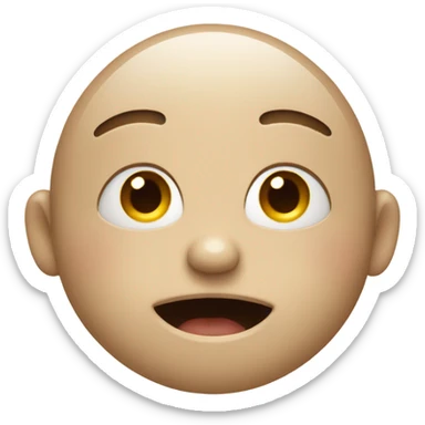 face with teary eyes of joy touching fingertips sticker