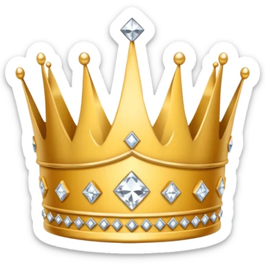 Princess crown with diamonds sticker
