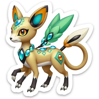 Meloetta-Vernid-Fionbri-Protogen-Pokémon-Digimon-Fakémon-fusion-hybrid-creature sticker