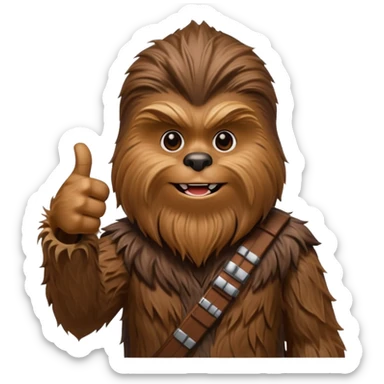 a wookiee giving thumbs up sticker