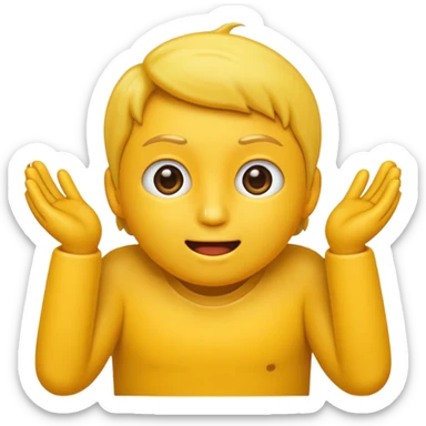 Um emoji amarelo com o dedo dentro da boca sticker