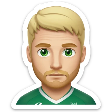irish rugby player with blond stubble sticker