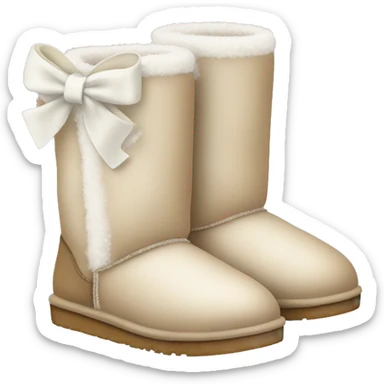 Uggs with white bows sticker